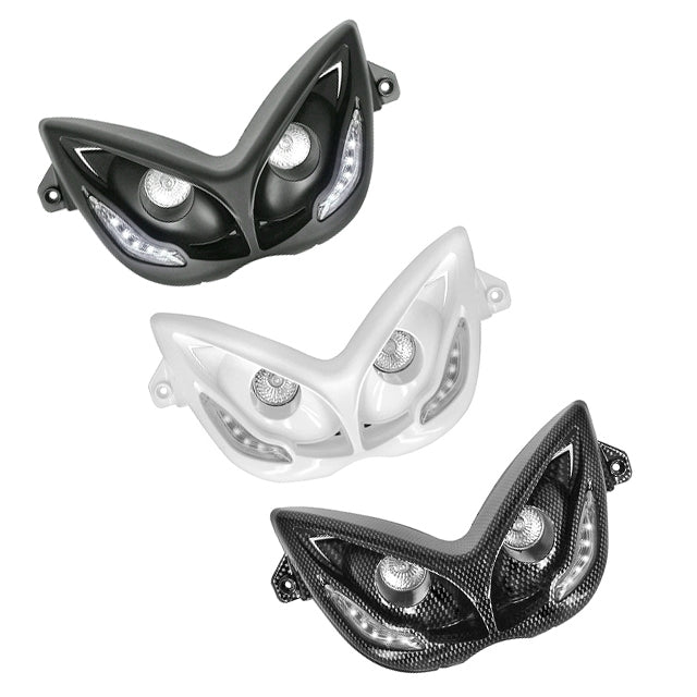 Ótica dupla com angel eyes LED Yamaha Aerox TNT