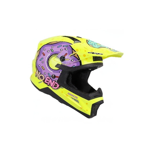 Casco infantil cross Noend Donuts amarillo
