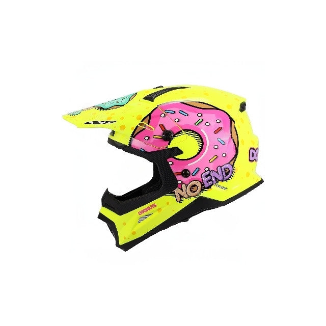 Casco infantil cross Noend Donuts amarillo