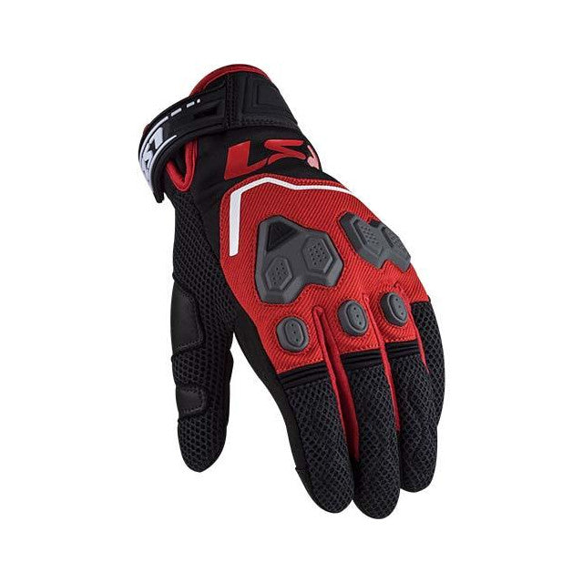Guantes entretiempo Hombre LS2 Vega negro-rojo