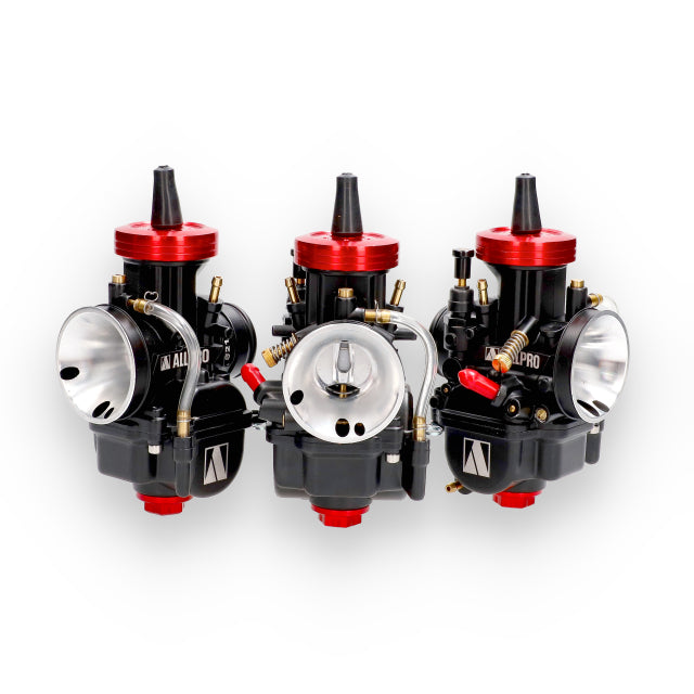 Carburador tipo PWK cuerpo negro tapa CNC rojo AllPro