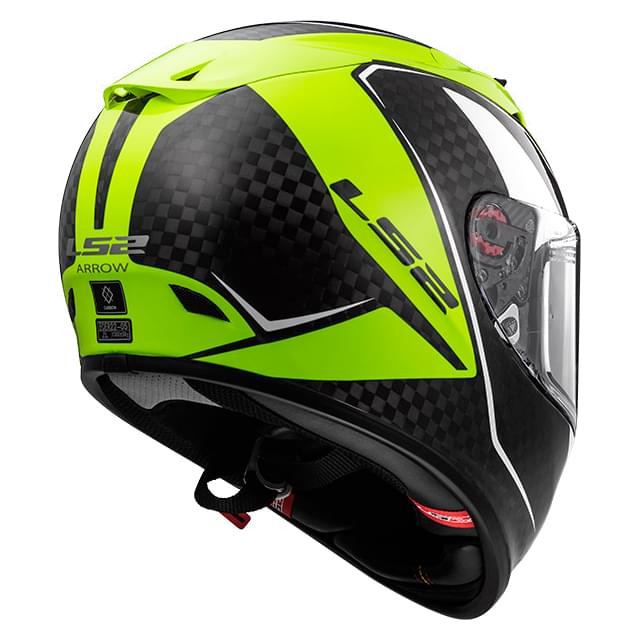 Full-face helmet LS2 FF323 Arrow H-Vis yellow-carbon
