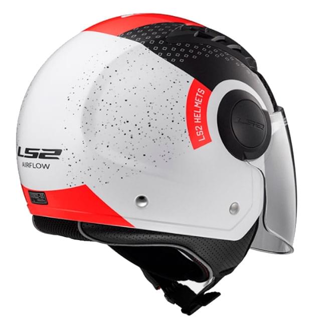 Casco Jet LS2 OF562 Airflow Condor blanco-rojo-negro