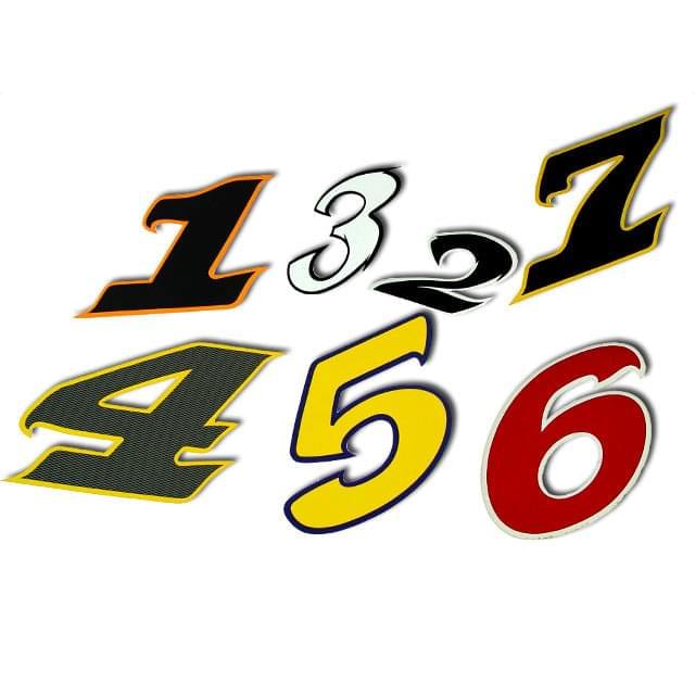 Autocollant "Numéro de Compétition" 13cm - LaserCut