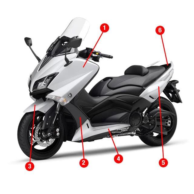 Fairing kit Yamaha T-Max 530 12-16 10 pieces TNT