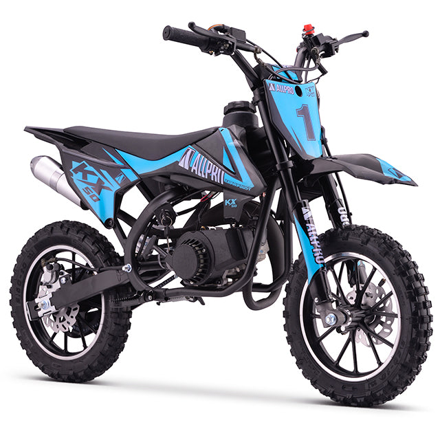 Minimoto KX 50cc AC 2.5hp AllPro - fluorescent blue