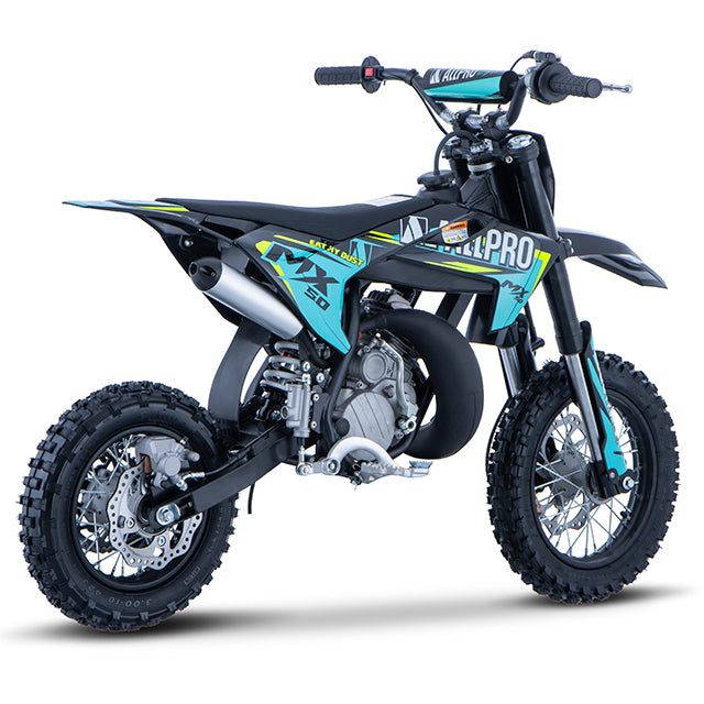 Children's pitbike Minicross 50cc MX 2T AC 12/10 wheel Allpro - Blue