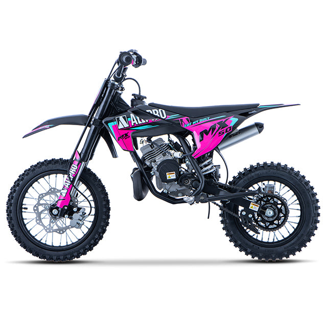 Pitbike infantil Minicross 50cc MX 2T AC llanta 14/12 AllPro - rosa