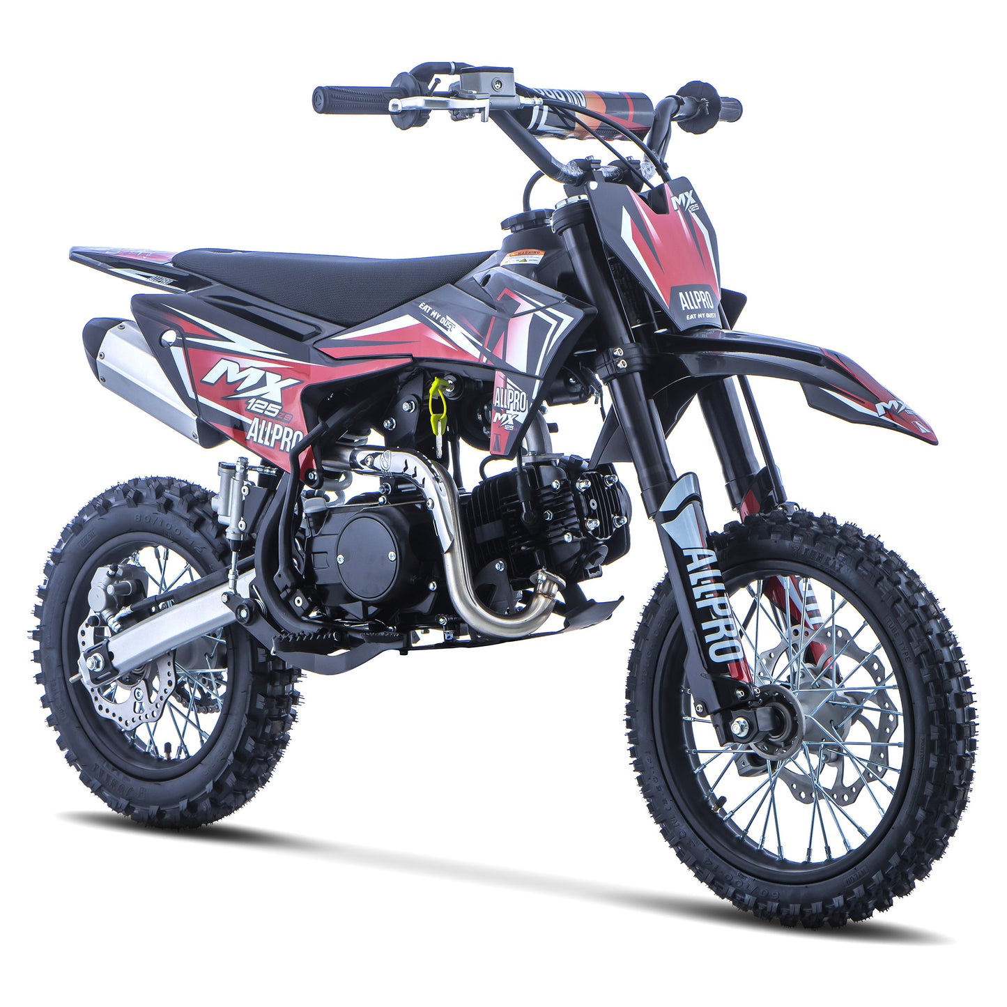 Pitbike infantil Cross MX 125 ZS 4T Zongshen semi-automática 14/12 AllPro Rojo AP100PB50.MX125ZS.RE