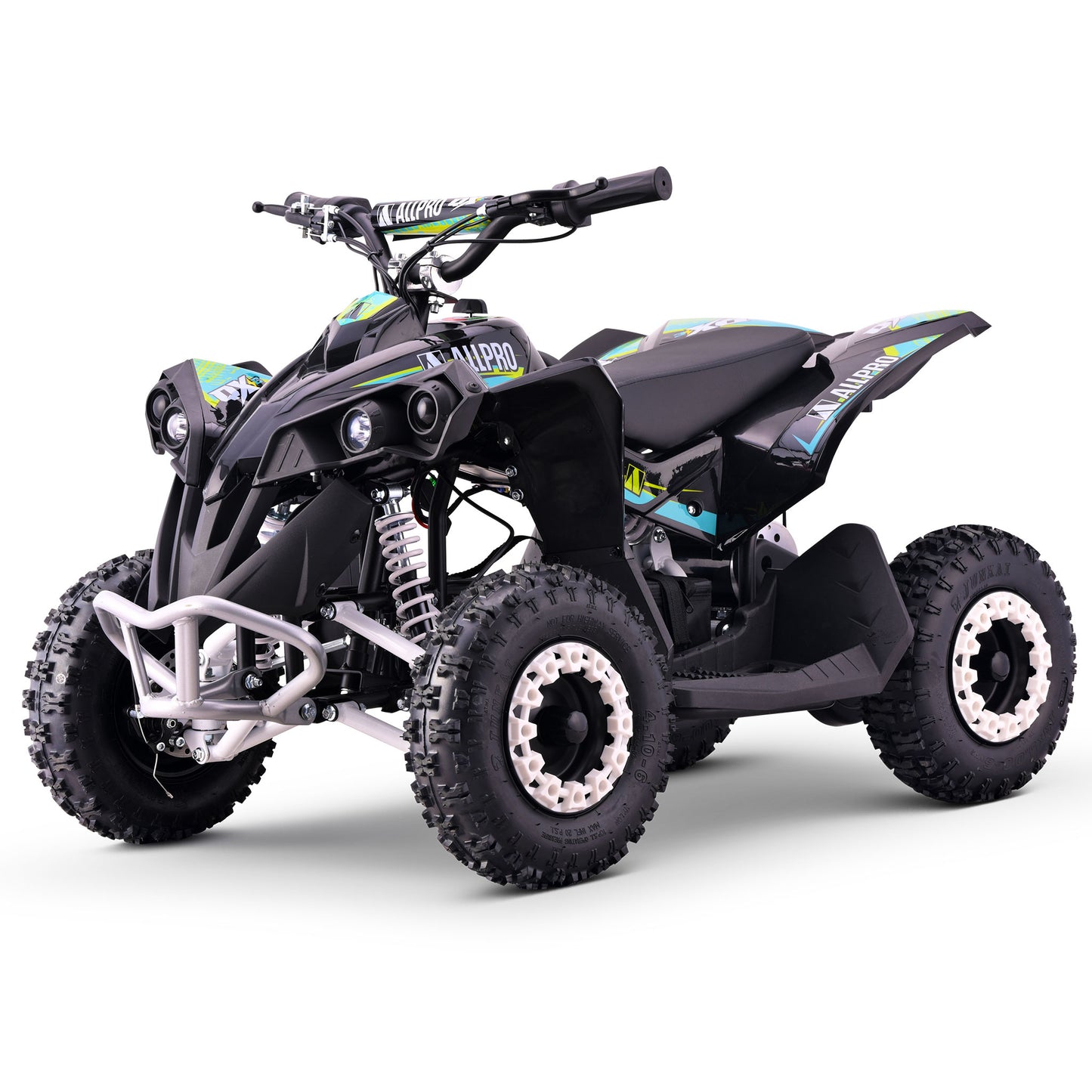 Mini Electric Quad QX-E 1,000W-36V-12Ah 4.10-6 Max 30 Km/h AllPro Blue