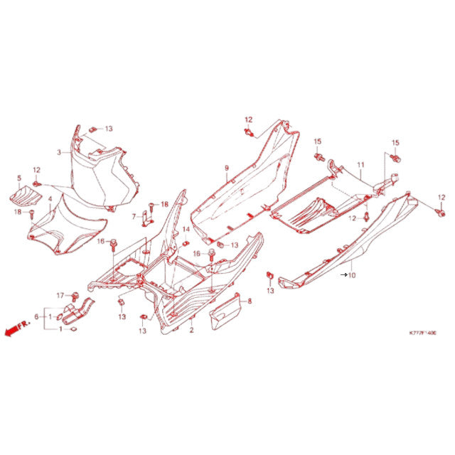 Quilla izquierda Honda SH 125/150 17-19 AllPro