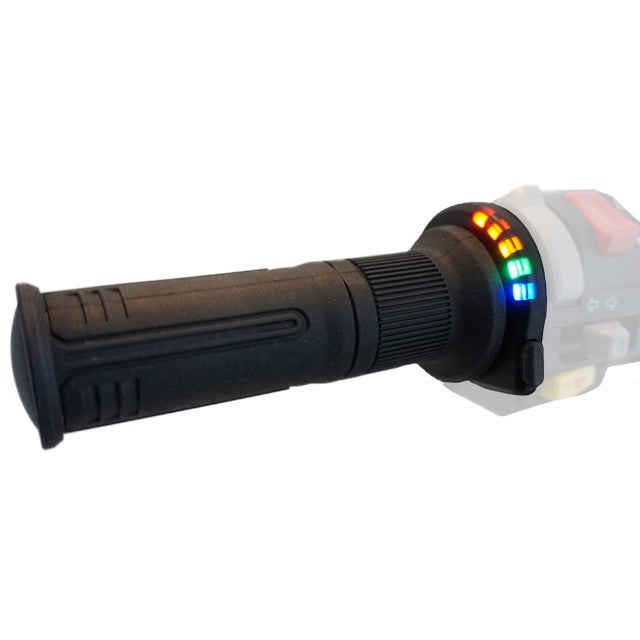 Puños calefactables 7/8"+ 1" interruptor tipo K L.120mm + 10cm Koso - negro AX0410J1