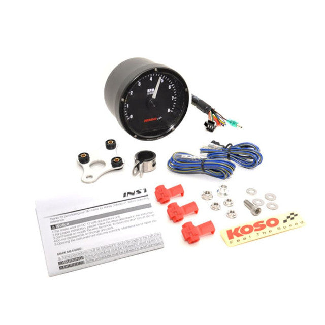 Velocimetro y RPM D75 8.000 RPM Koso - negro BA035113
