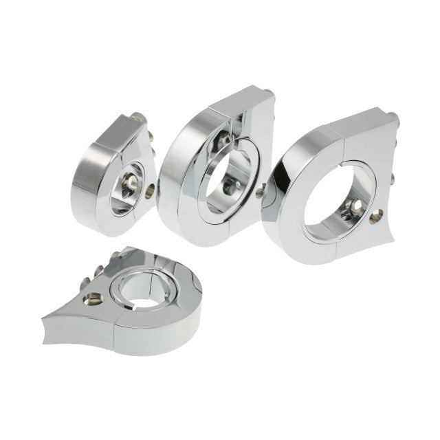 Soporte carcasa cromada D55 GP Style manillares 1-1/4" Koso BE550M18