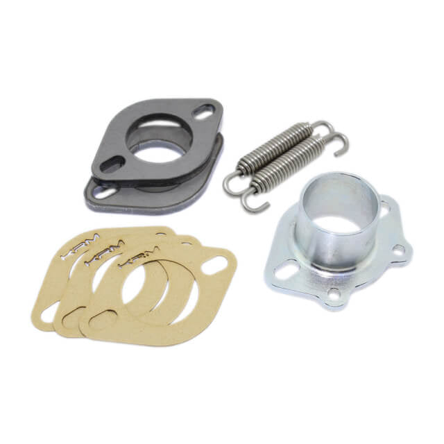 Bufanda de escape titanio azul KRM Derbi 70-78cc