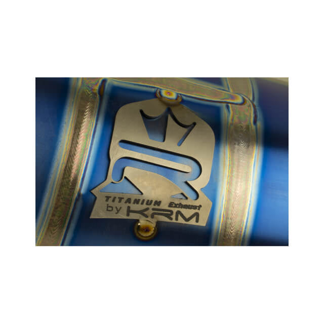 Bufanda de escape titanio azul KRM Derbi 70-78cc