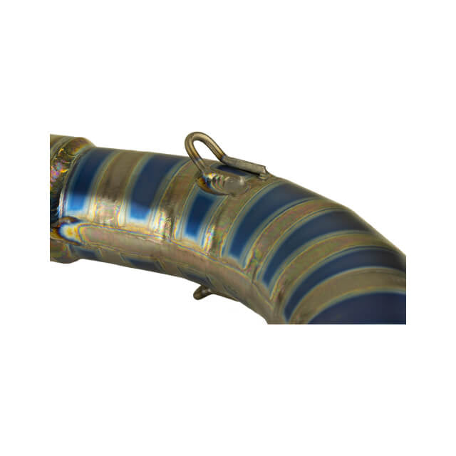 Bufanda de escape titanio azul KRM Derbi 70-78cc