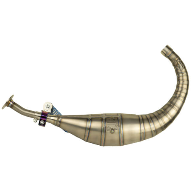 KRM AM6 70-80cc titanium exhaust scarf