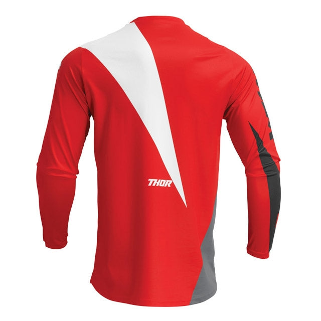 Camiseta Infantil Off-Road Thor Sector Edge - rojo-blanco