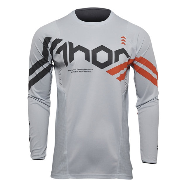 Camiseta Infantil Off-Road Thor Pulse Cube gris-naranja