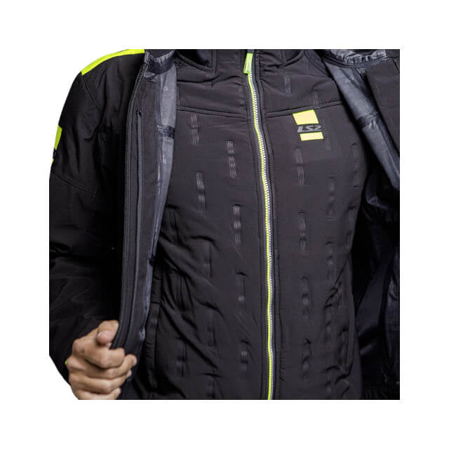 Chaqueta invierno Hombre LS2 titanio-negro-amarillo