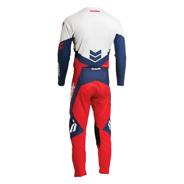 Pantalón Infantil Off-Road Thor Sector Chev rojo-azul