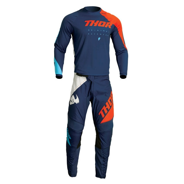 Children's Off-Road Pants Thor Sector Edge - blue-orange