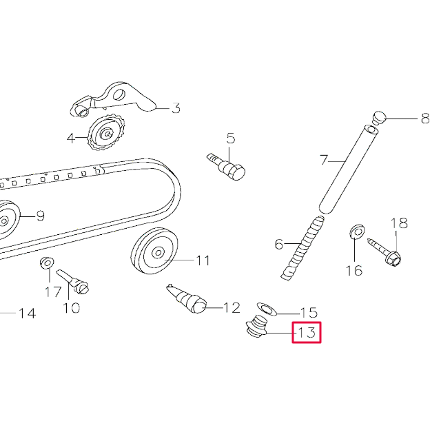 Tornillo tapón tensor cadena distribución Pitbike motor 150-3/E 150-5 YX D00E025