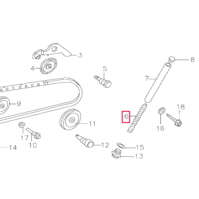 Muelle tensor cadena distribución Pitbike motor 150-3/E 150-5 YX D00H006