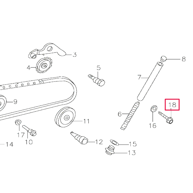 Tornillo distribución Pitbike motor 150-3/E 150-5 YX D00L020