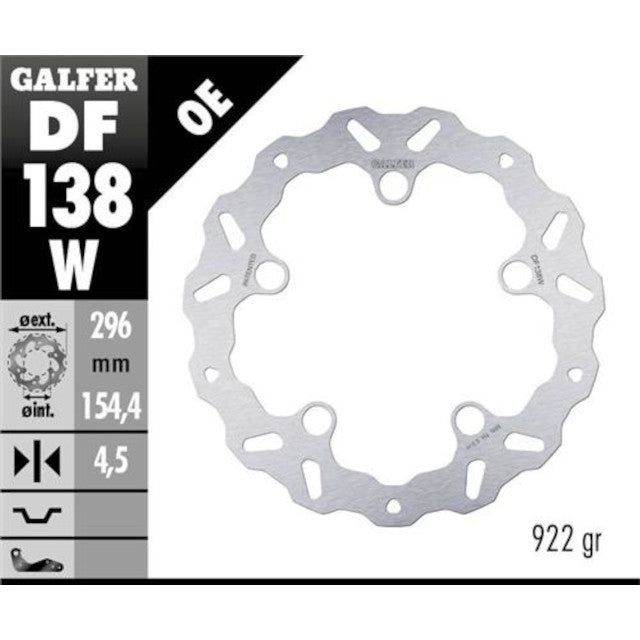 Disco de freno delantero Honda CB 125 R / CB 500 Galfer DF138W