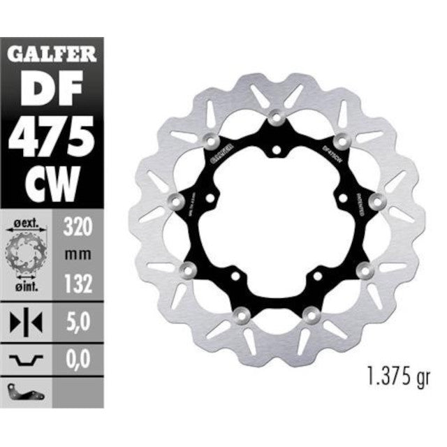 Disco de freno flotante delantero Yamaha YZF-R6 / R1 Galfer DF475CW
