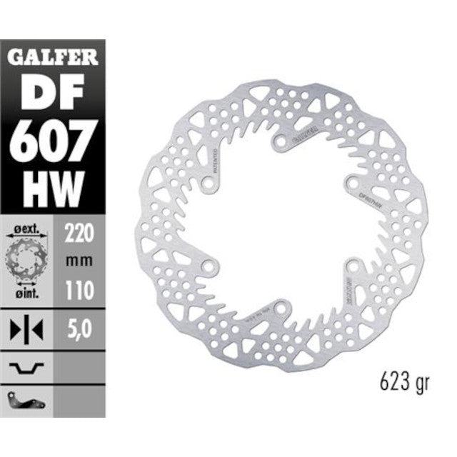 Disco de freno trasero Gas Gas EC 250 21-23 Galfer DF607HW