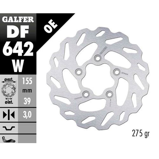 Disco de freno delantero Wave Malaguti F10 / Peugeot Zenith 50 Galfer DF642W