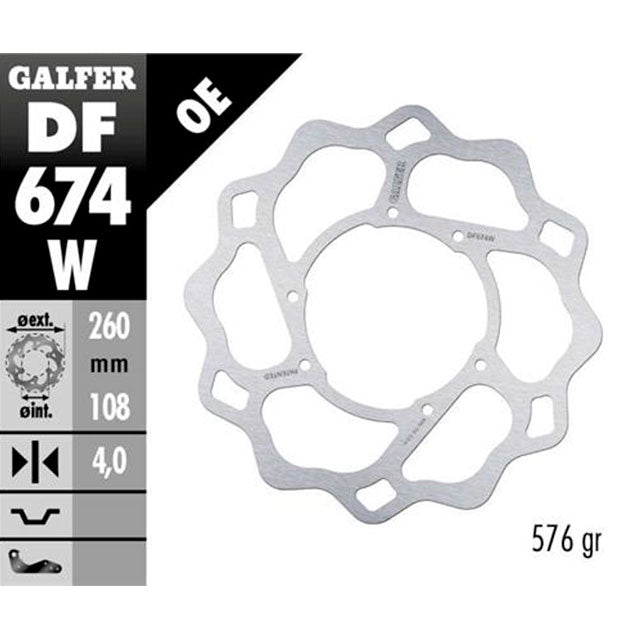 Disco de freno delantero Wave Beta AR-T 03-04 / Yamaha DT 50 >2005 Galfer
