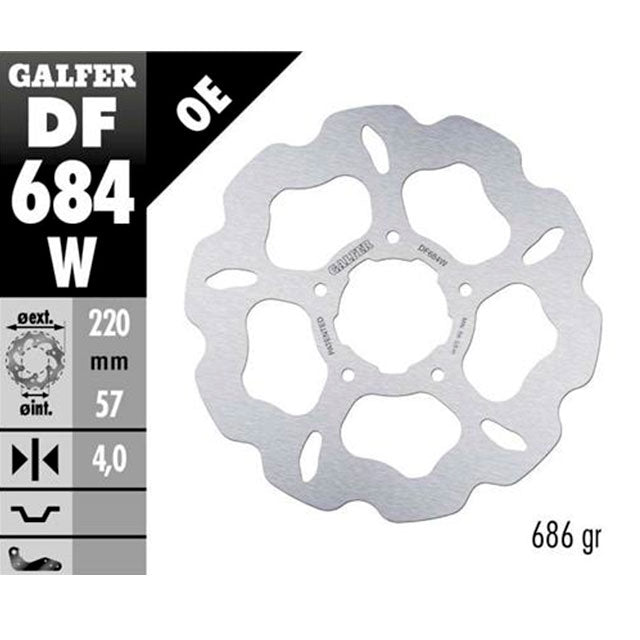 Disco de freno trasero Wave Rieju RS2 50 Galfer