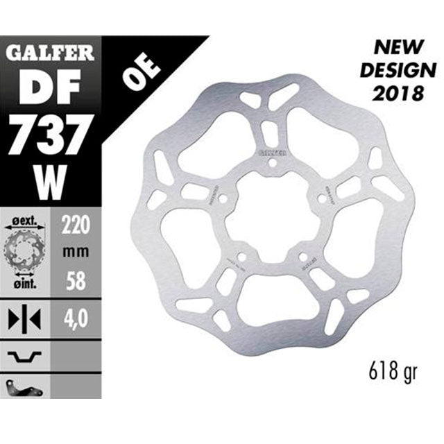 Disco de freno delantero Wave Gilera Runner / NRG / Skipper 50/125/200 Galfer DF737W