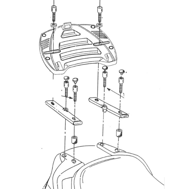 Adaptador maleta con parrilla Monokey Honda ST Pan Europa 1100 GIVI E190