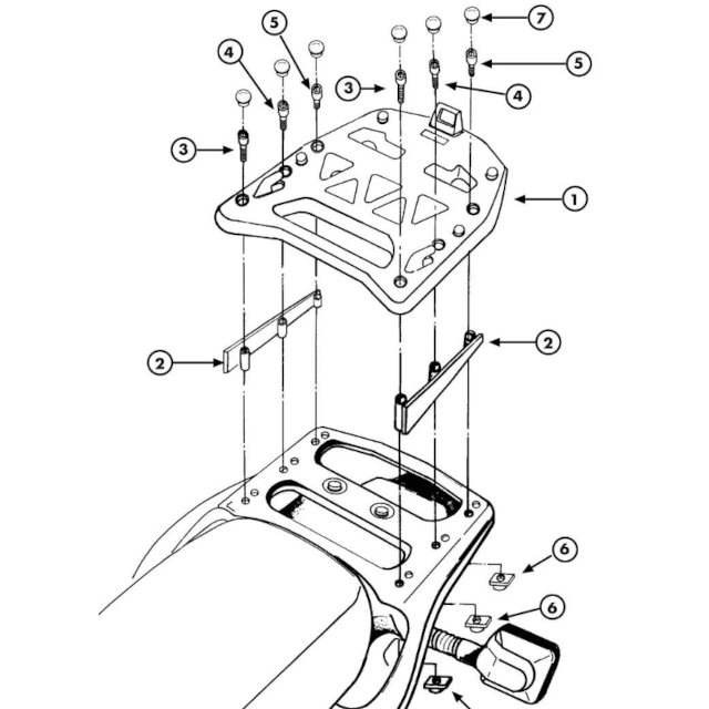 Adaptateurs valises avec porte-bagages Monokey pour Honda Africa Twin 750 93-02 Givi