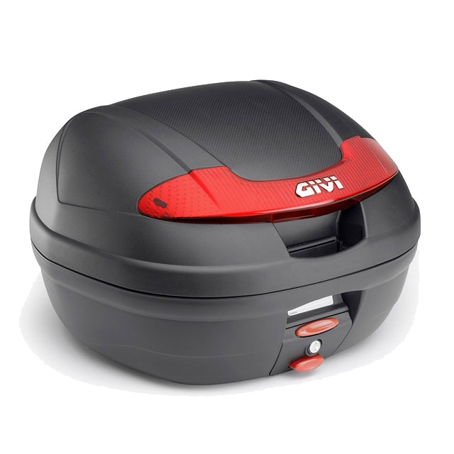 Baúl Monolock E340 Vision catadriópticos rojo 34 Litros Givi E340N