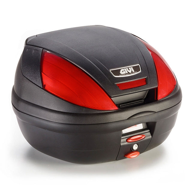 Top case Monolock E370 catadriópticos vermelho 39 Litros Givi
