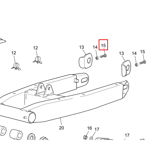 Tornillo tensor de cadena Sherco SM-R / SM-RS 50