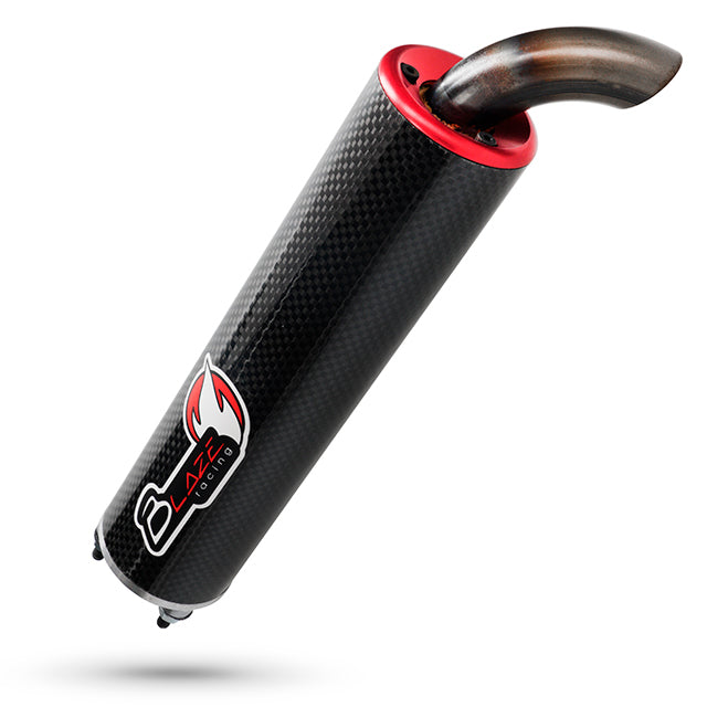 Blaze Racing Exhaust 70cc Minarelli Horizontal - carbon