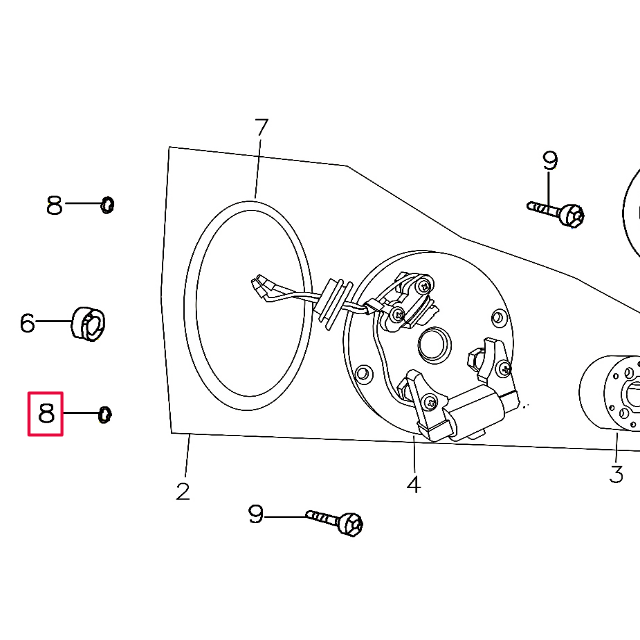 Junta tórica tornillos pletina encendido Pitbike motor 150-3/E 150-5 YX F002C048