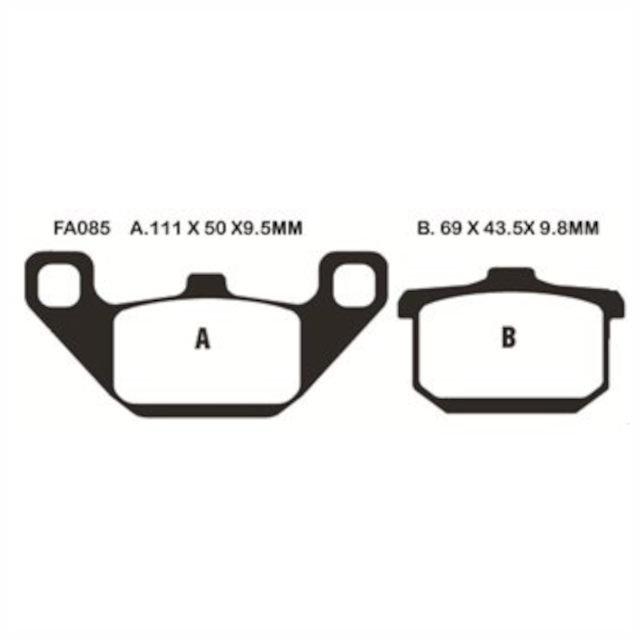 Pastillas de freno Kawasaki EN 500 / GPZ 550 / GTR 1000 EBC HH - sinterizadas FA085HH