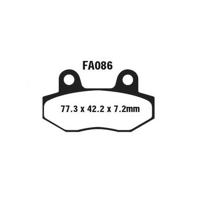 Front brake pads Peugeot Speedfight 3 EBC - organic