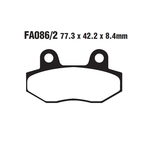 Pastillas de freno delanteras Hyosung GT 125 / Boomer 125 EBC - orgánicas FA086/2
