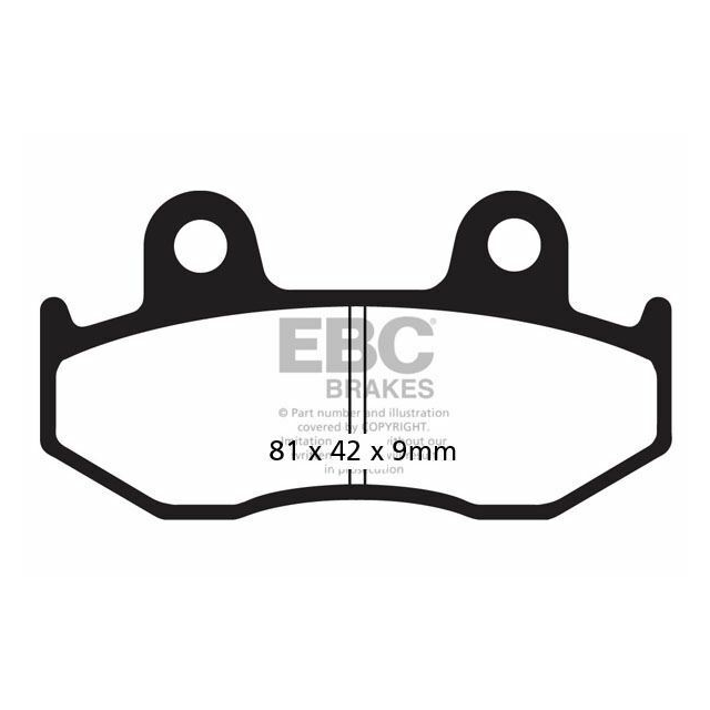 Pastillas de freno Yamaha YFM 700 Raptor / YFZ 450 EBC - carbono FA323TT