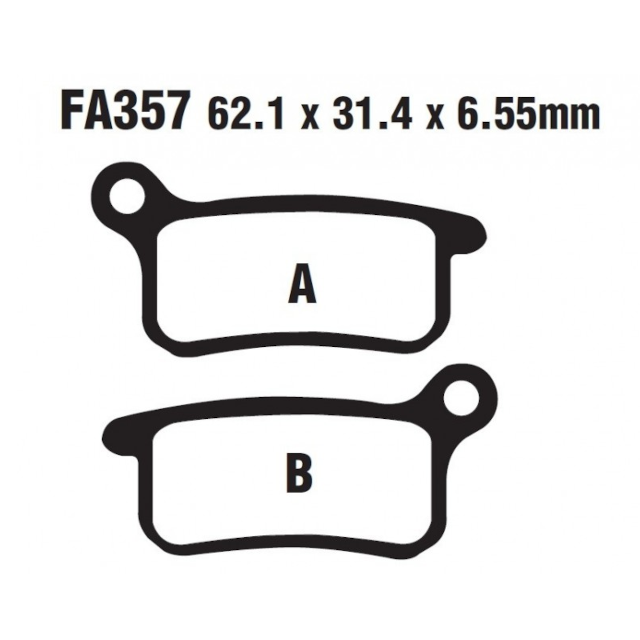 Pastillas de freno Husqvarna CR / TC 65 >2012 EBC - sinterizadas FA357R