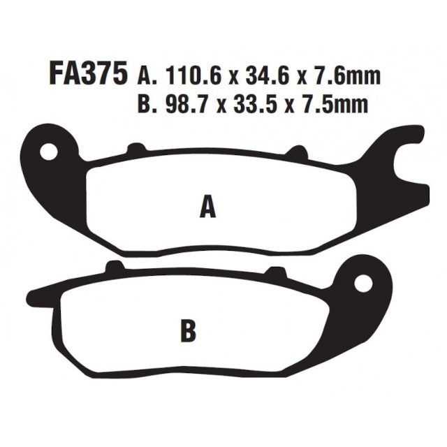 Pastillas de freno delanteras Honda CBF 125 09-15 EBC - orgánicas FA375